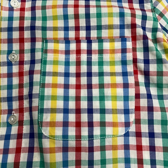 American Apparel rainbow gingham shirt, size XXS. - Picture 4 of 5